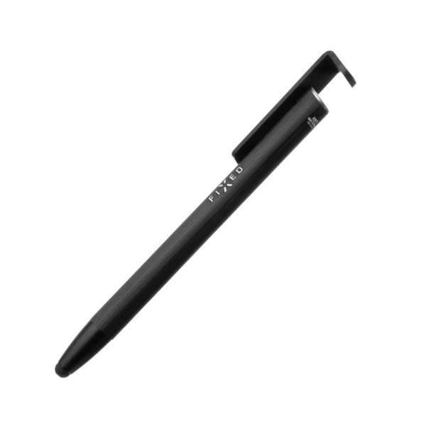 Fixed Pen With Stylus and Stand 3 in 1 Pencil Black Stylus for capacitive displays Stand for phones and tablets