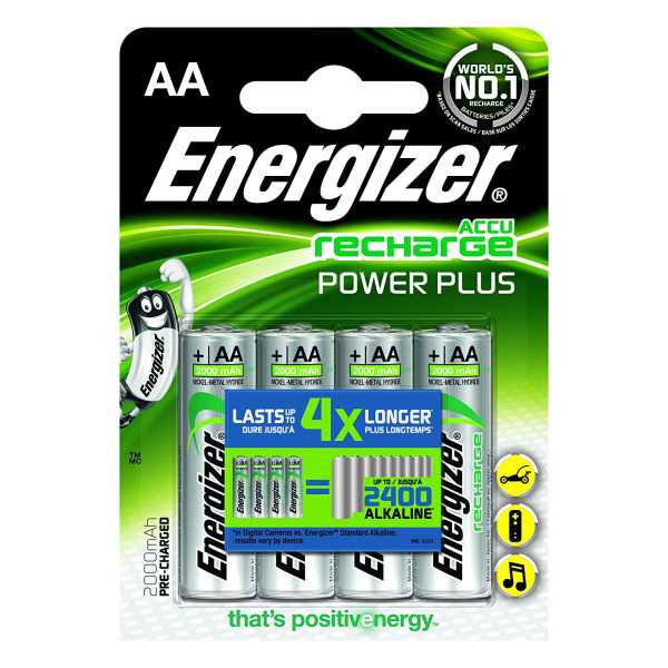 Energizer AA/HR6 2000 mAh įkraunamas Accu Power Plus Ni-MH 4 vnt.