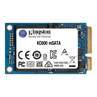 Kingston KC600 1000 GB SSD interface mSATA Write speed 520 MB/s Read speed 550 MB/s