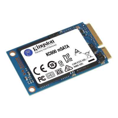 Kingston KC600 1000 GB SSD interface mSATA Write speed 520 MB/s Read speed 550 MB/s