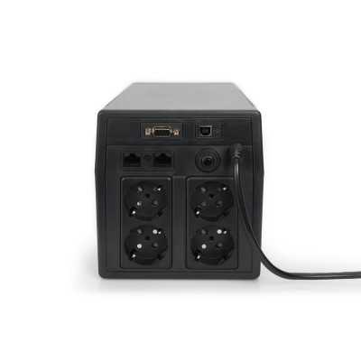 Digitus Line-Interactive UPS Line-Interactive UPS DN-170076, 2000VA/1200W 12V/9Ah x2 battery, 4x CEE 7/7, USB, RS232, RJ45,LCD, 