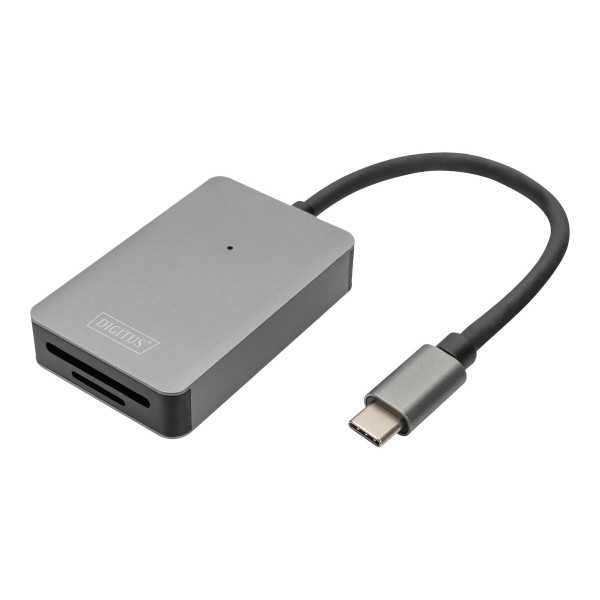 DIGITUS USB-C kortelių skaitytuvas, 2 prievadai, didelės spartos Digitus