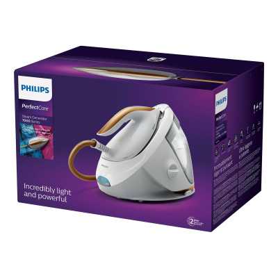 Philips Iron PerfectCare 7000 Series PSG7040/10 2100 W Water tank capacity 1800 ml Calc-clean function White/Bronze Auto power o