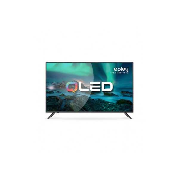 Allview QL43ePlay6100-U 43 colių (109 cm) 4K UHD QLED išmanusis Android televizorius, Google Assistant, juodas metalinis rėmelis