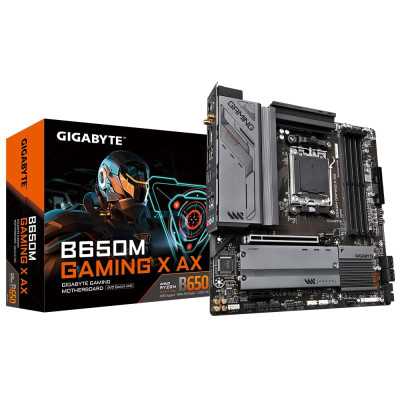 Gigabyte B650M GAMING X AX 1.1 M/B Processor family AMD Processor socket AM5 DDR5 DIMM Memory slots 4 Supported hard disk drive 