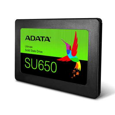 ADATA Ultimate SU650 3D NAND SSD 960 GB SSD form factor 2.5 SSD interface SATA Write speed 450 MB/s Read speed 520 MB/s