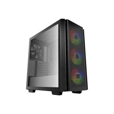 Deepcool MID TOWER CASE CG560 Side window Black Mid-Tower Power supply included No