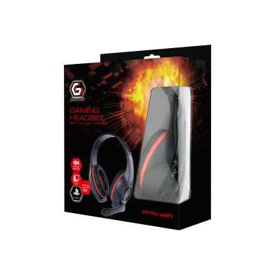 Gembird Gaming headset with volume control GHS-05-R Built-in microphone Red/Black 3.5 mm 4-pin Wired Over-Ear