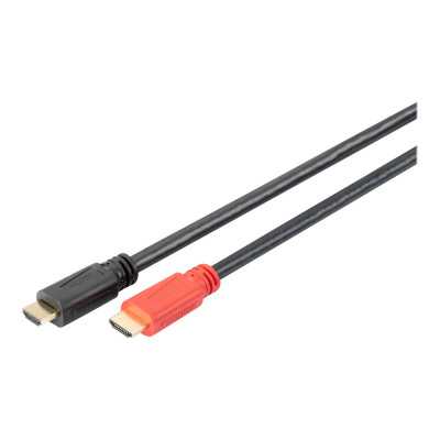 Digitus High Speed HDMI Cable with Signal Amplifier HDMI to HDMI Black/Red 10 m