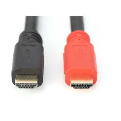 Digitus High Speed HDMI Cable with Signal Amplifier HDMI to HDMI Black/Red 10 m