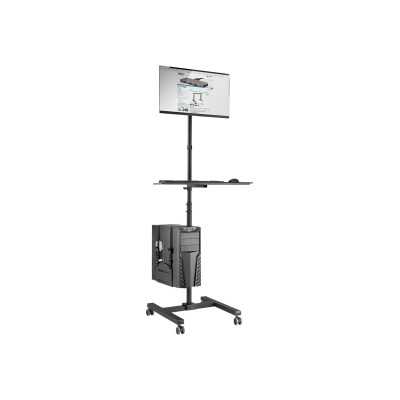 Digitus Mobile workstation with individual height adjustment DA-90374 17-32 " Monitor Mount, PC Holder Black