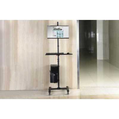 Digitus Mobile workstation with individual height adjustment DA-90374 17-32 " Monitor Mount, PC Holder Black