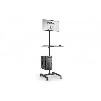 Digitus Mobile workstation with individual height adjustment DA-90374 17-32 " Monitor Mount, PC Holder Black