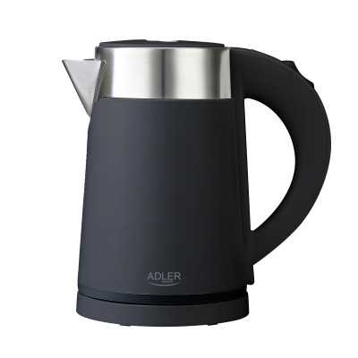 Adler Kettle AD 1372 Electric 800 W 0.6 L Plastic/Stainless steel 360 rotational base Black