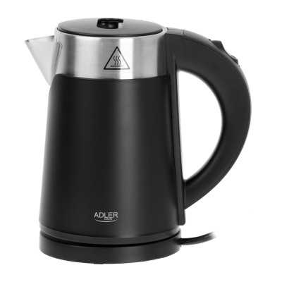 Adler Kettle AD 1372 Electric 800 W 0.6 L Plastic/Stainless steel 360 rotational base Black