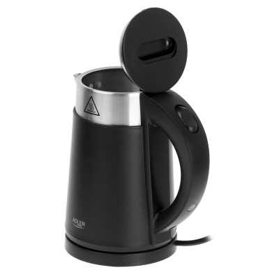 Adler Kettle AD 1372 Electric 800 W 0.6 L Plastic/Stainless steel 360 rotational base Black