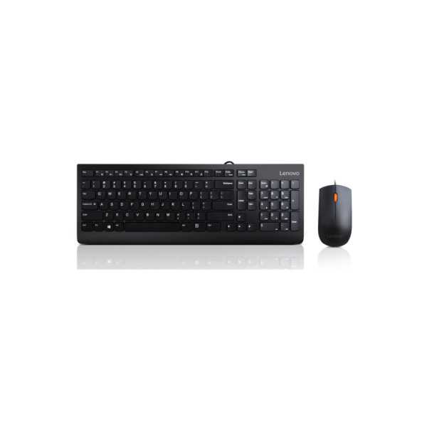 Lenovo USB Combo Keyboard & Mouse 300“ klaviatūros ir pelės derinys Klaviatūros ir pelės derinys su šiuolaikišku, vietą taupanči