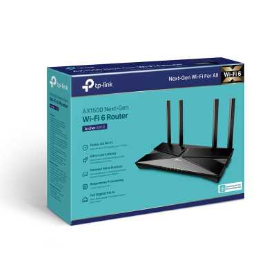 TP-LINK AX1500 Wi-Fi 6 Router Archer AX10 802.11ax 1201+300 Mbit/s 10/100/1000 Mbit/s Ethernet LAN (RJ-45) ports 4 Mesh Support 