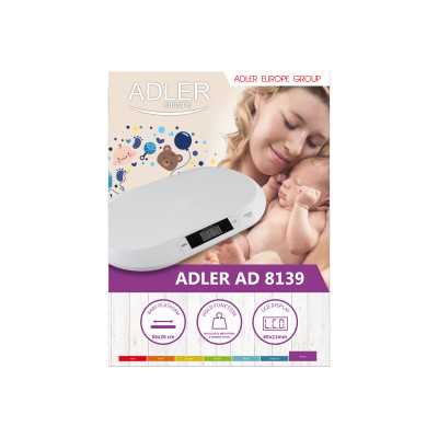 Adler AD 8139 Child Scale Adler Adler AD 8139 Maximum weight (capacity) 20 kg Accuracy 10 g White