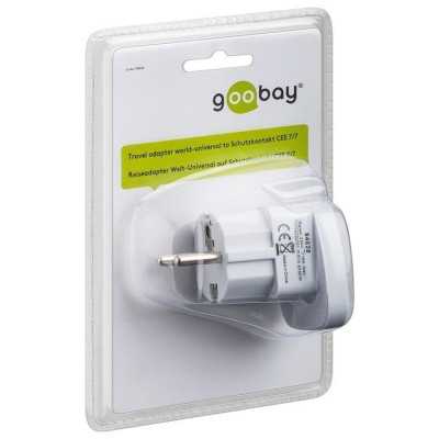 Travel adapter, (UK, US, IT, CH, to EU), 94026. Goobay