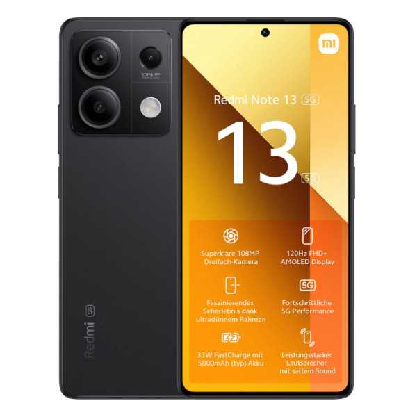 Xiaomi Redmi Note 13 Graphite Black 6,67 colių AMOLED 1080 x 2400 pikselių Mediatek Dimensity 6080 Vidinė RAM 8 GB 256 GB Dvi SI