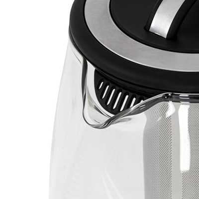 Camry Kettle CR 1290 Standard 2200 W 2 L Plastic/glass 360 rotational base Black/Transparent