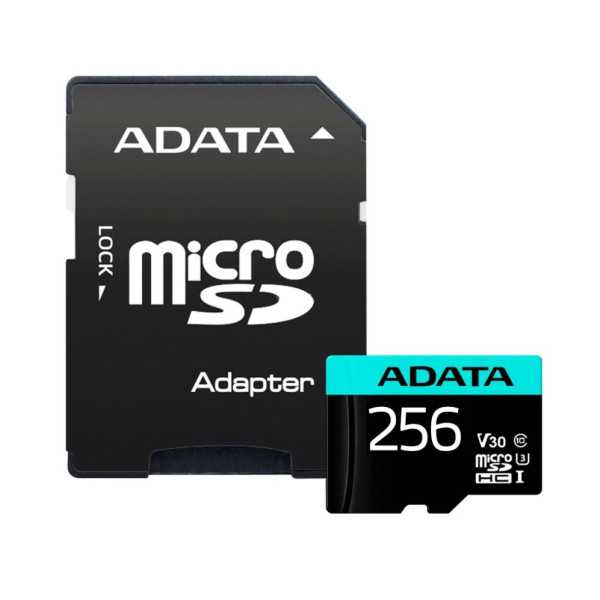 ADATA Premier Pro UHS-I U3 256 GB micro SDXC Flash atmintis 10 klasė su adapteriu