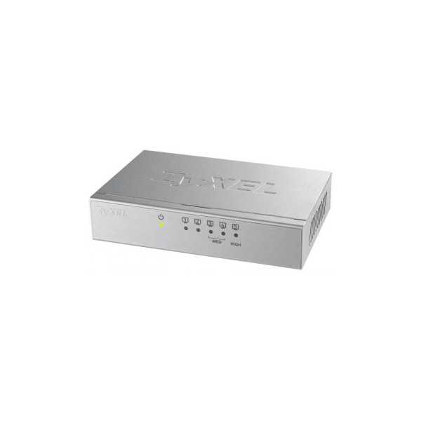 ZYXEL GS-105B V3 5 PORTŲ STALINIO GIGABITŲ ETHERNETO JUNGIKLIS – METALINIS KORPUTAS