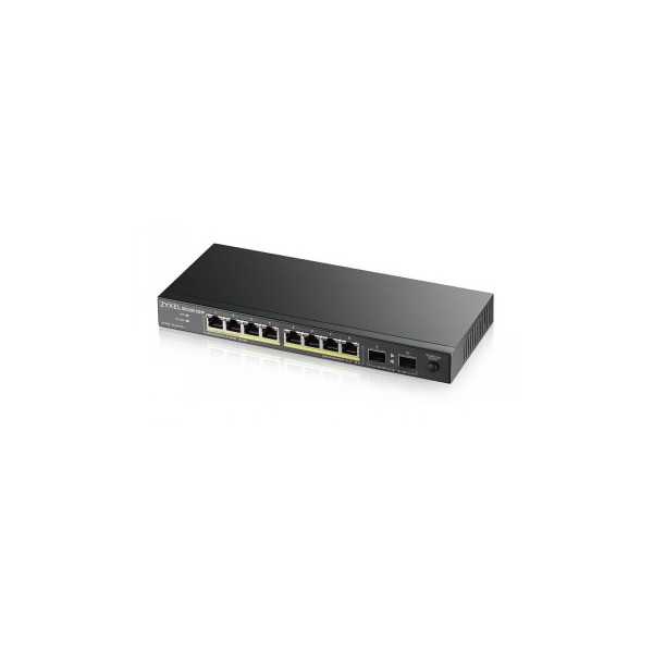 ZYXEL GS1100-10HP, UNMANAGE POE 8X GIGABIT, 2X FIBER UPLINK, 130 W POE V3