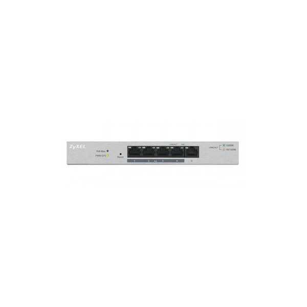 ZYXEL GS1200-5HP, 5 PORT GIGABIT POE+ TINKLAMENTO VALDYMAS JUNGIKLIS, 4X POE, 60 W