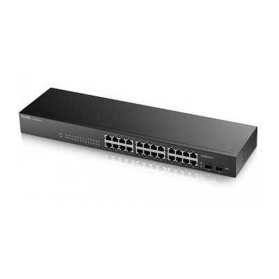 ZYXEL GS1900-24, 24-PORT GBE L2 SMART SWITCH, RACKMOUNT, FANLESS, V2