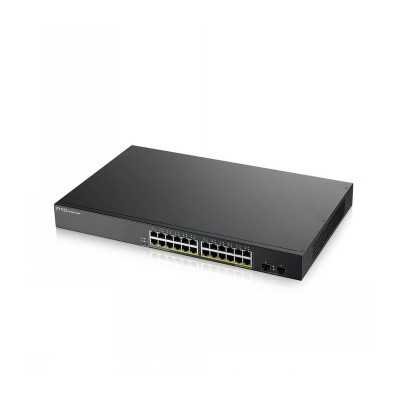 ZYXEL GS1900-24HP V2, 24-PORT GBE L2 POE SMART SWITCH, RACKMOUNT, 170 WATT