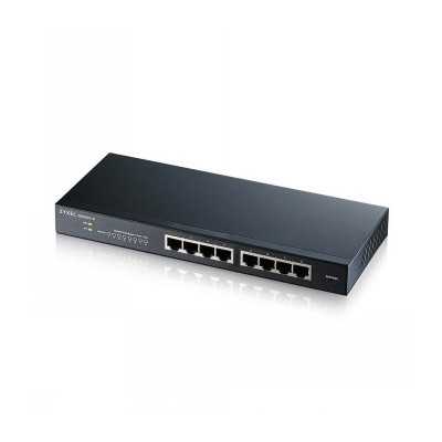 ZYXEL GS1900-8HP, 8-PORT GBE L2 POE SMART SWITCH, 802.3AT, DESKTOP, FANLESS, 70 WATT V3