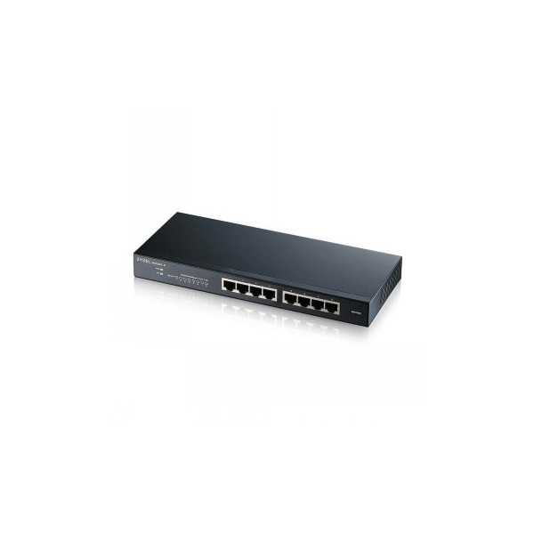 ZYXEL GS1900-8HP, 8-PORT GBE L2 POE SMART SWITCH, 802.3AT, DESKTOP, FANLESS, 70 WATT V3