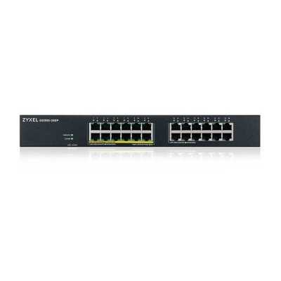 ZYXEL GS1915-24EP, 24-PORT GBE, 12 PORT POE, 130 WATT 802.3AT, RACKMOUNT, FANLESS, SMART HYBRID MODE SWITCH, STANDALONE OR NEBUL