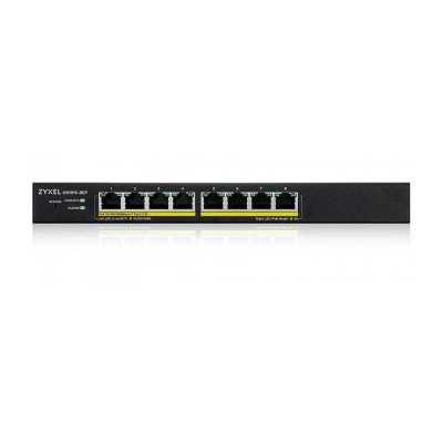 ZYXEL GS1915-8EP 8-PORT GBE POE SMART HYBRID MODE SWITCH, STANDALONE OR NEBULAFLEX CLOUD 60 WATT 802.3AT DESKTOP FANLESS