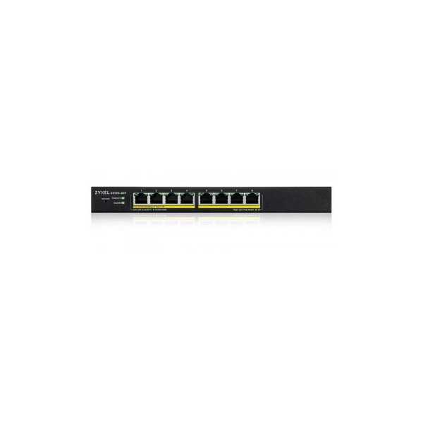 ZYXEL GS1915-8EP 8-PORT GBE POE SMART HYBRID MODE SWITCH, STANDALONE OR NEBULAFLEX CLOUD 60 WATT 802.3AT DESKTOP FANLESS