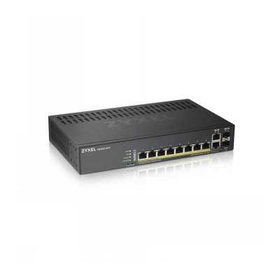 ZYXEL GS1920-8HPV2, 10 PORT SMART MANAGED SWITCH 8X GIGABIT COPPER AND 2X GIGABIT DUAL PERS., HYBRID MODE, STANDALONE OR NEBULAF