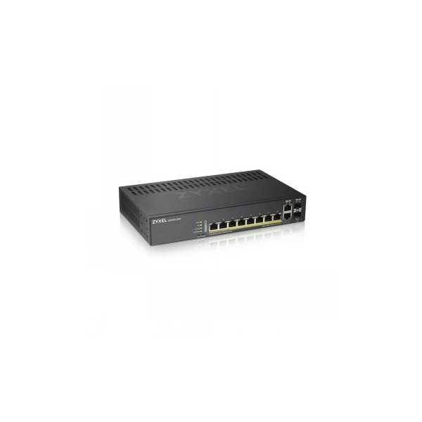 ZYXEL GS1920-8HPV2, 10 PORTŲ SMART MANAGEMENT SWITCH 8X GIGABIT VARINIS IR 2X GIGABIT DUAL PERS., HIBRIDINIS REŽIMAS, ATSAKYMAS 