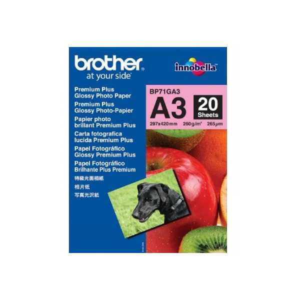 BROTHER PREM.PLUS GLOSSY PHOTO PAPER A3