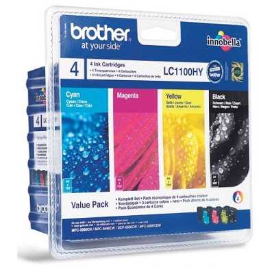 BROTHER VALUE PACK (LC-1100HY BK/C/M/Y)