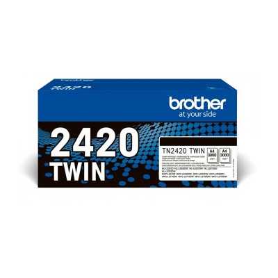 BROTHER TN2420 TWIN-PACK BLACK TONERS (BK 3,000 PAGES/CARTRIDGE)