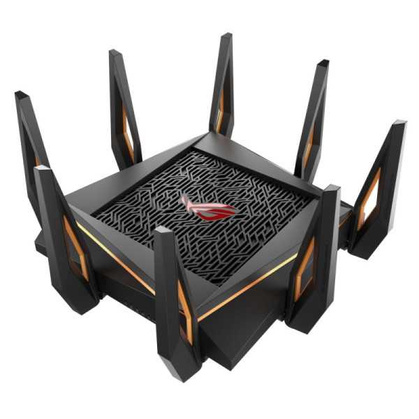 Asus GT-AX11000 trijuostis WiFi žaidimų maršrutizatorius ROG Rapture 802.11ax 4804+1148 Mbit/s 10/100/1000 Mbit/s Ethernet LAN (