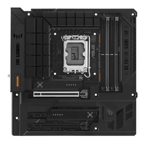 Asus TUF GAMING B760M-BTF WIFI Procesorių šeima Intel procesoriaus lizdas LGA1700 DDR5 Palaikomos standžiojo disko sąsajos M.2, 