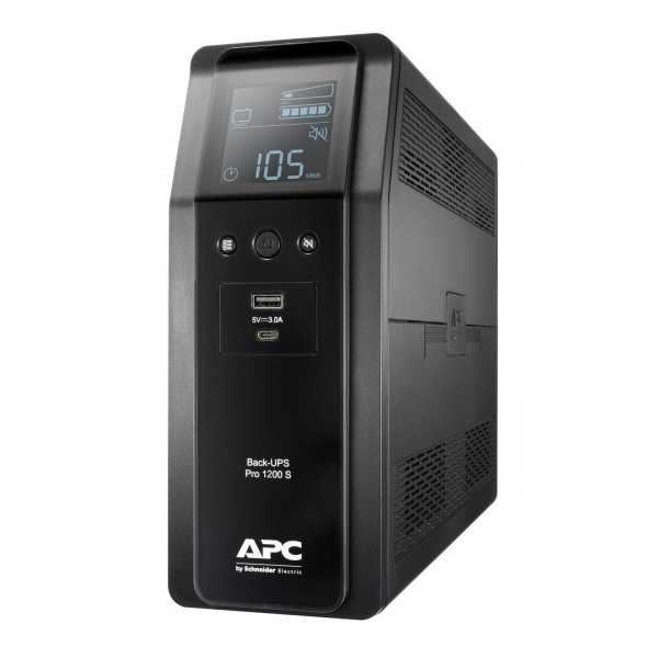 APC BACK UPS PRO BR 1200VA, SINEWAVE,8 OUTLETS, AVR, LCD INTERFACE