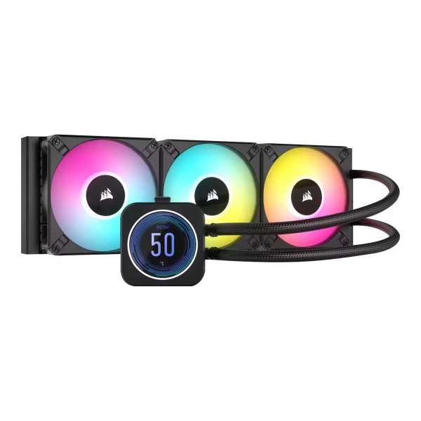 Corsair iCUE H150i ELITE LCD XT Black Intel, AMD CPU Liquid Cooler