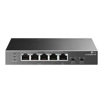 TP-LINK 5-Port Gigabit Desktop Switch with 4-Port PoE TL-SG1005P-PD TP-LINK Unmanaged Desktop/Wall mountable