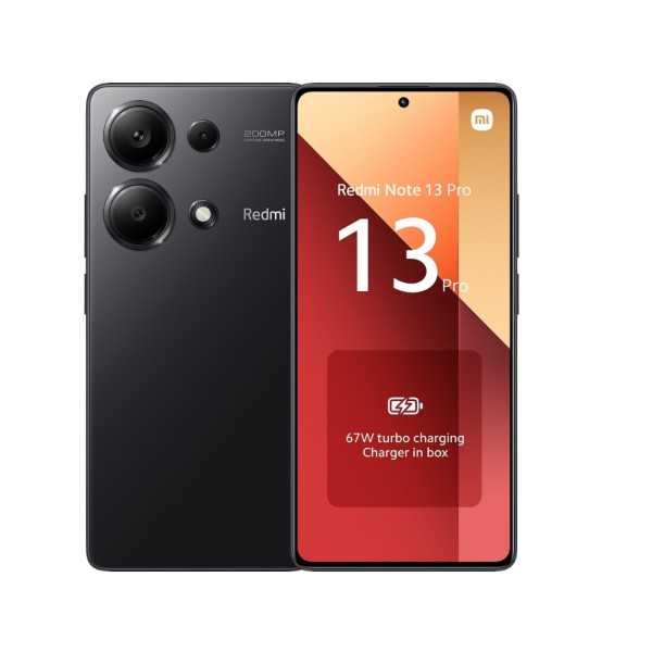 Xiaomi Redmi Note 13 Pro Midnight Black 6,67“ AMOLED 1080 x 2400 pikselių „Mediatek“ vidinė RAM 8 GB 256 GB Dviejų SIM kortelių 