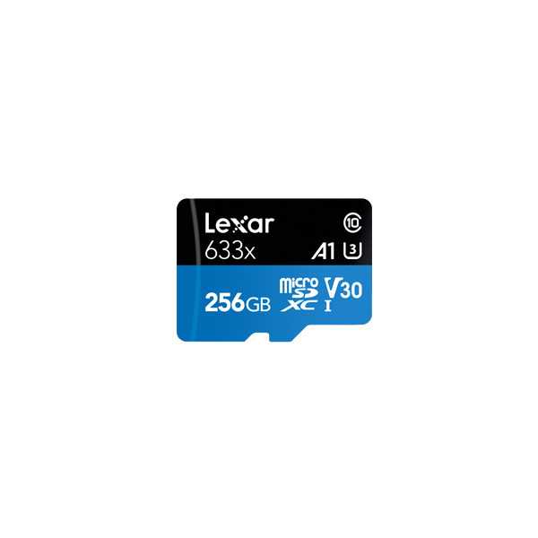 Lexar | Didelio našumo 633x | UHS-I | 256 GB | micro SDXC