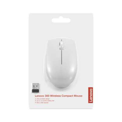 Lenovo | Compact Mouse with battery | 300 | Wireless | Cloud Grey